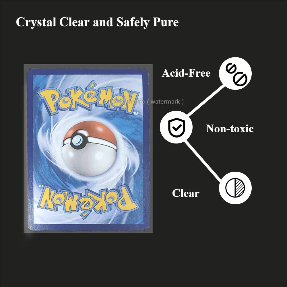 100pcs Clear Card Sleeves for Trading Card Perfect for Double-sleeving and Compatible with Pokemon Mtg Cards Sport Cards