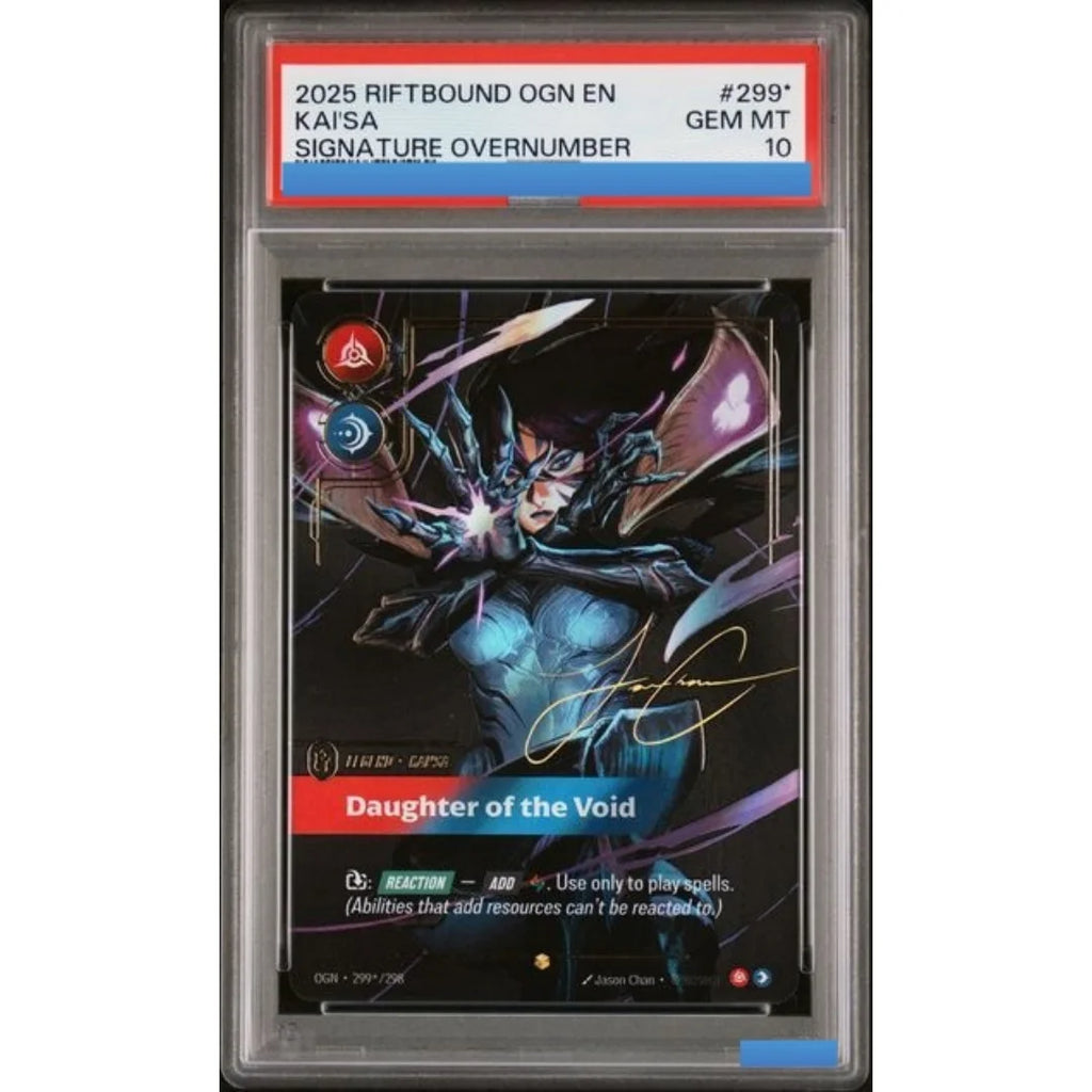 DIY RIFTBOUND LEAGUE OF LEGENDS OGN ORIGINS KAI'SA AHRI SETT SIGNATURE OVERNUMBER Authentication Grading 10 Collection Game Card