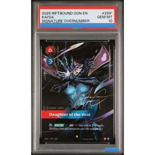 DIY RIFTBOUND LEAGUE OF LEGENDS OGN ORIGINS KAI'SA AHRI SETT SIGNATURE OVERNUMBER Authentication Grading 10 Collection Game Card