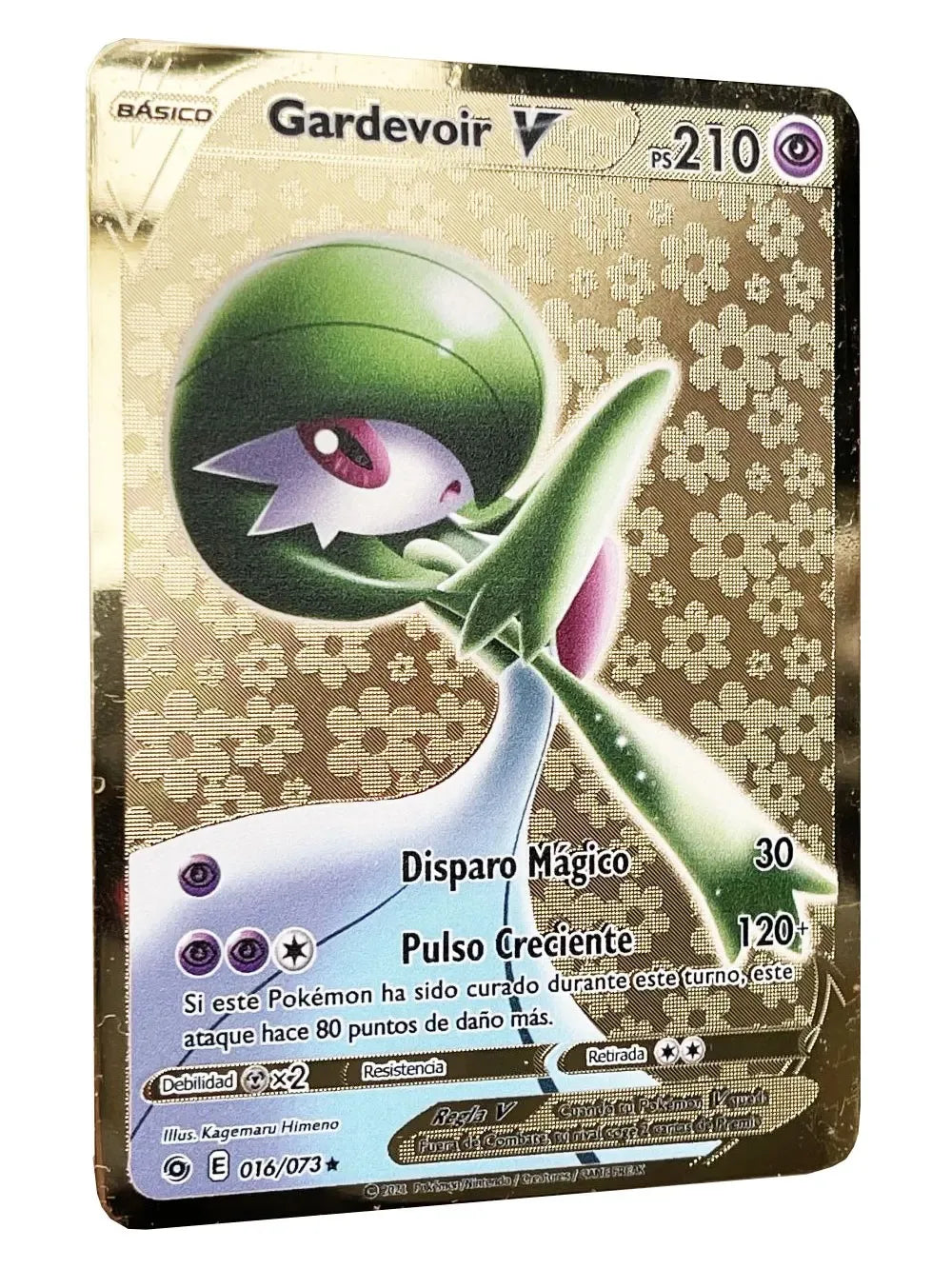 Pokemon Metal Cards in Spanish Pikachu Arceus Charizard DIY Trading Flash Card Anime Cartoon Gift