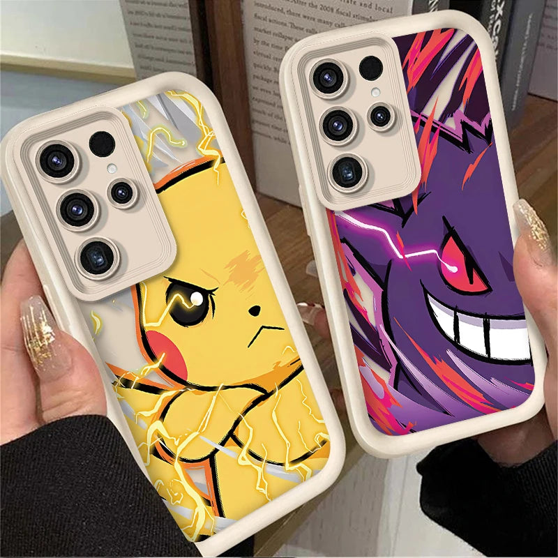 Cartoon P-Pokemon Phone Case For Samsung Galaxy S24 S25 S23 Ultra S22 S21 Plus FE A36 A56 A26 A16 A06 A15 A25 A35 A55 5G Cover