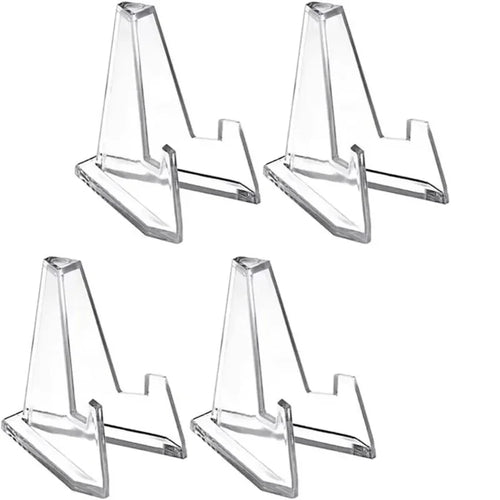 Triangular Card Display Stand 30 Pack – Mini Acrylic Idol Photo Picture Holder, Rack for Coin & Sports Trading Cards