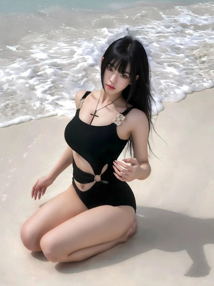 Sexy Cutout Monokini Women 2026 Fashion Hollow Out Design Beach Vacation Swimsuit Chic Spa Resort Wear Summer Bathing Suit