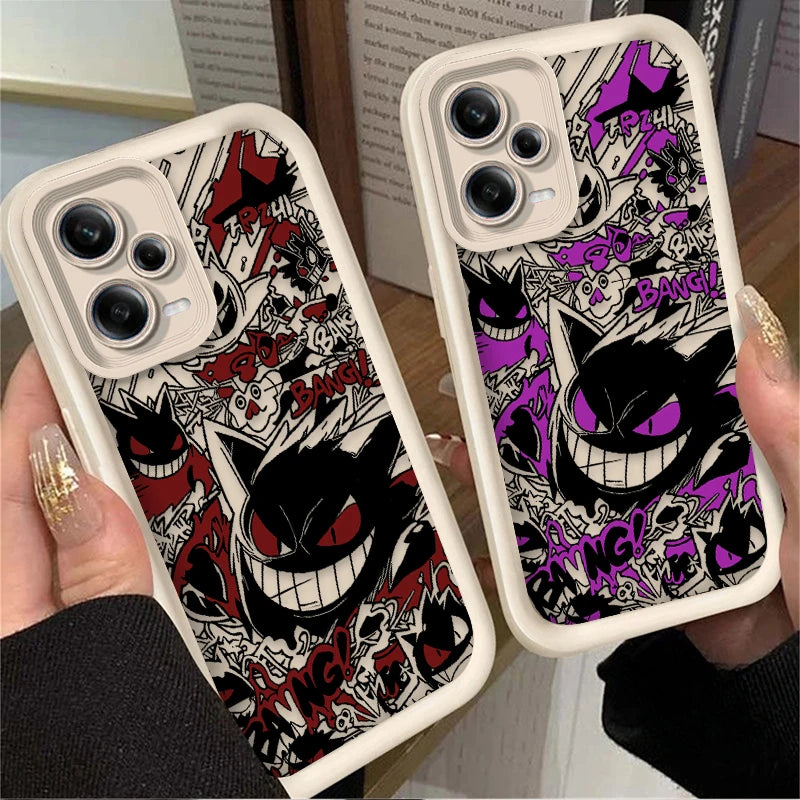 Cartoon Gengar P-Pokemon Case for Xiaomi Redmi Note 13 14 14S 12 11 Pro Plus 5G 12S 11S 10S 10 9 Redmi 14C 13C 12C 12 4G Cover