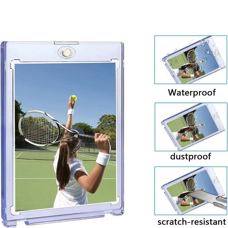 35PT Magnetic Card Holder Set Display Case Fit for YuGiOh Pokmon Game Sports Trading Cards Sleeves Hard Acrylic Protector Toy