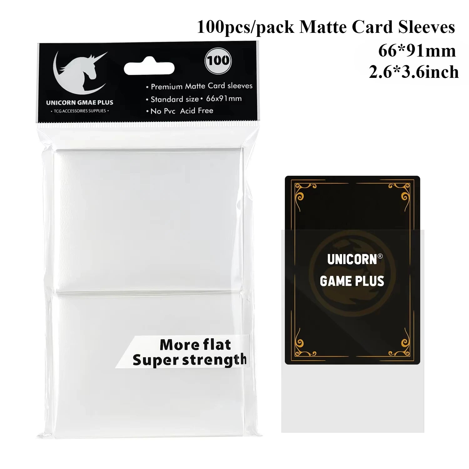 100PCS 66x91mm Matte Standard Size Card Sleeves TCG Trading Cards Protector For Tarot Shield Board Games Magical Cover PKM