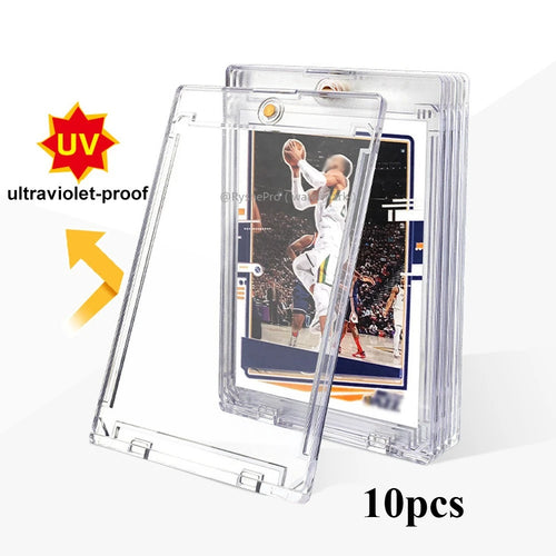 10pcs Card Case Holder 35pt Magnetic Card Holder for Trading Cards Hard Plastic Card Sleeves for MTG TCG Baseball Sports Cards