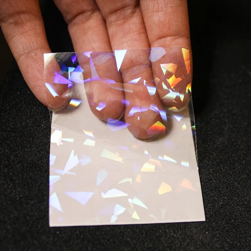 Shatter Effect Rainbow Laser Card Sleeves 66*91mm Transparent Trading Card Protectors for Sports&Gaming Collectible Card Storage