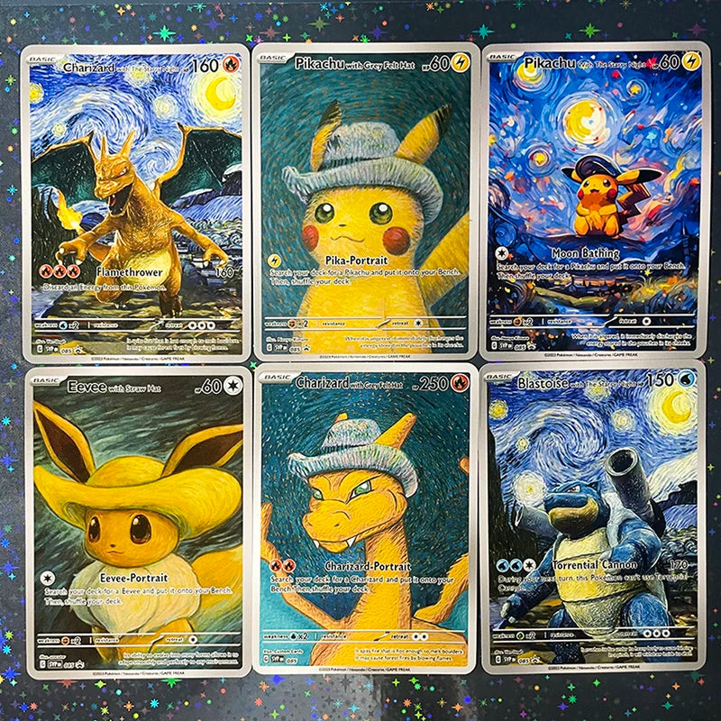 18pcs/set Collect Trading Signature Flash Card PTCG Self Made Mewtwo Eevee Charizard Cartoon Anime Game Collection Cards Gift