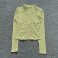 Women Sport Jacket Long Sleeve Shirt Workout Coat Gym Training Clothing Yoga Sportswear