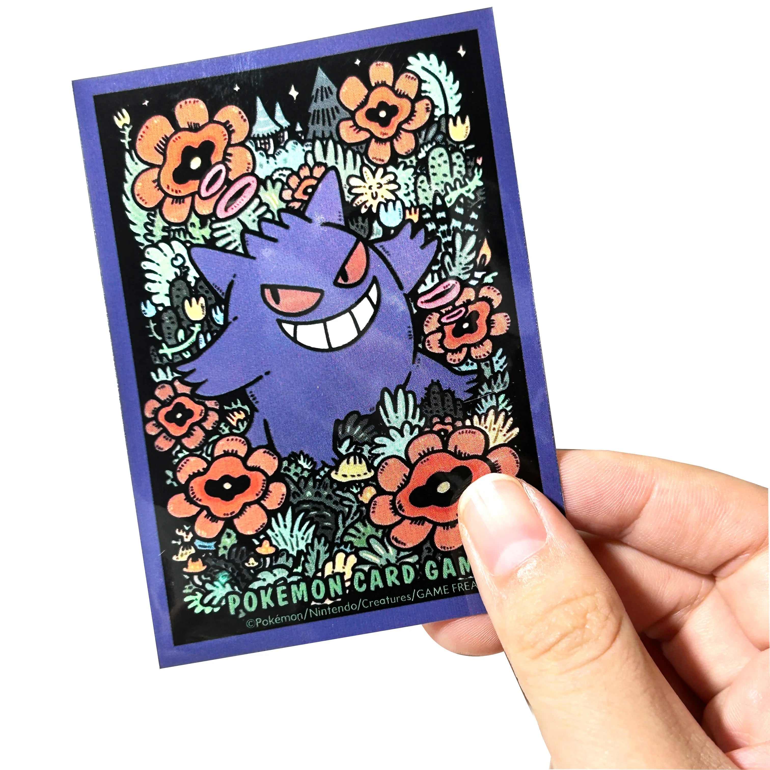 60pcs 66x91mm Pokemon Cute Animes Cards Protector Sleeves PTCG High Quality Trading Card Broad Game Cover Toy Gifts Gengar/Mew