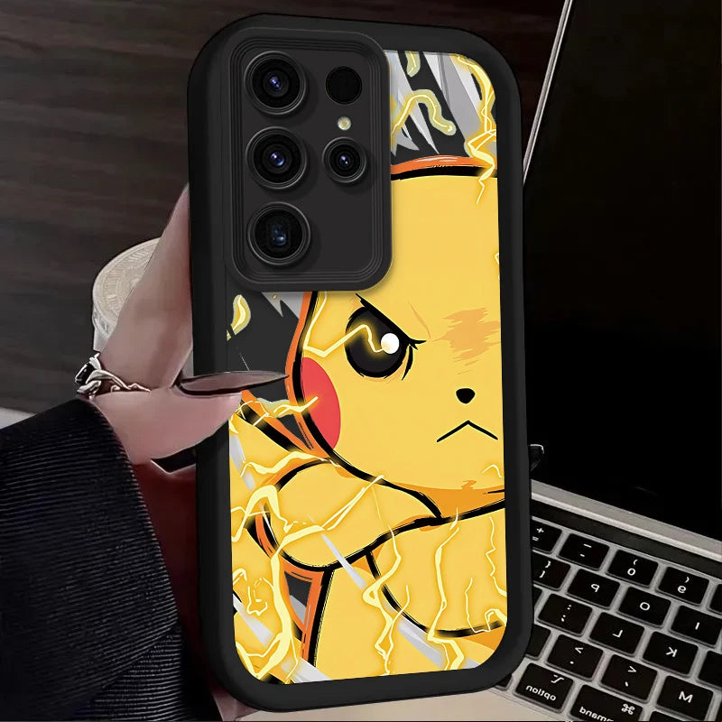 Cartoon P-Pokemon Phone Case For Samsung Galaxy S24 S25 S23 Ultra S22 S21 Plus FE A36 A56 A26 A16 A06 A15 A25 A35 A55 5G Cover