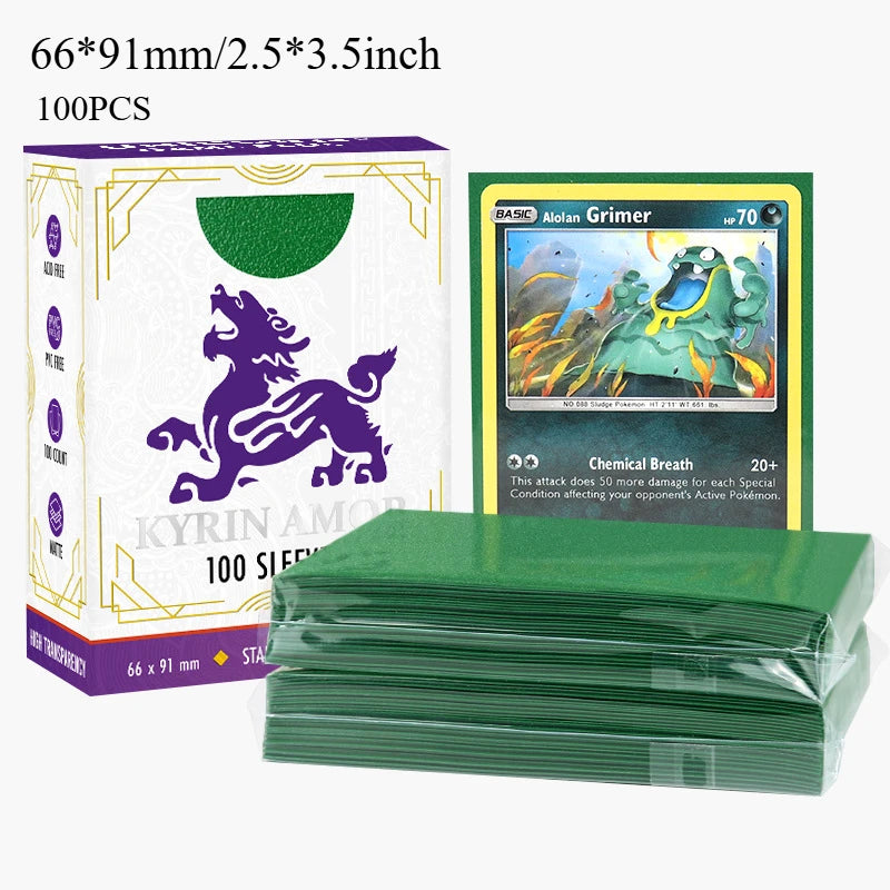 Standard Size Card Sleeves Premium Perfect Exact Fit Inner Card Sleeves with Pokemon Cards for TCG MTG Sports Cards ﻿