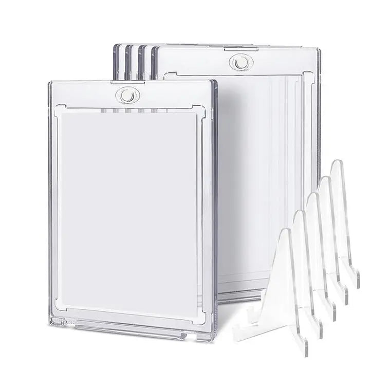 35PT Magnetic Card Holder Set Display Case Fit for YuGiOh Pokmon Game Sports Trading Cards Sleeves Hard Acrylic Protector Toy