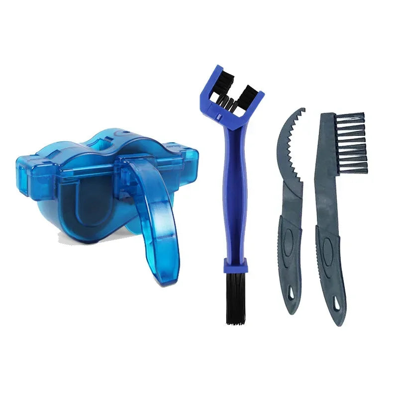Portable Bicycle Chain Cleaner Bike Brushes Scrubber Wash Tool Mountain Cycling Cleaning Kit Outdoor Accessory
