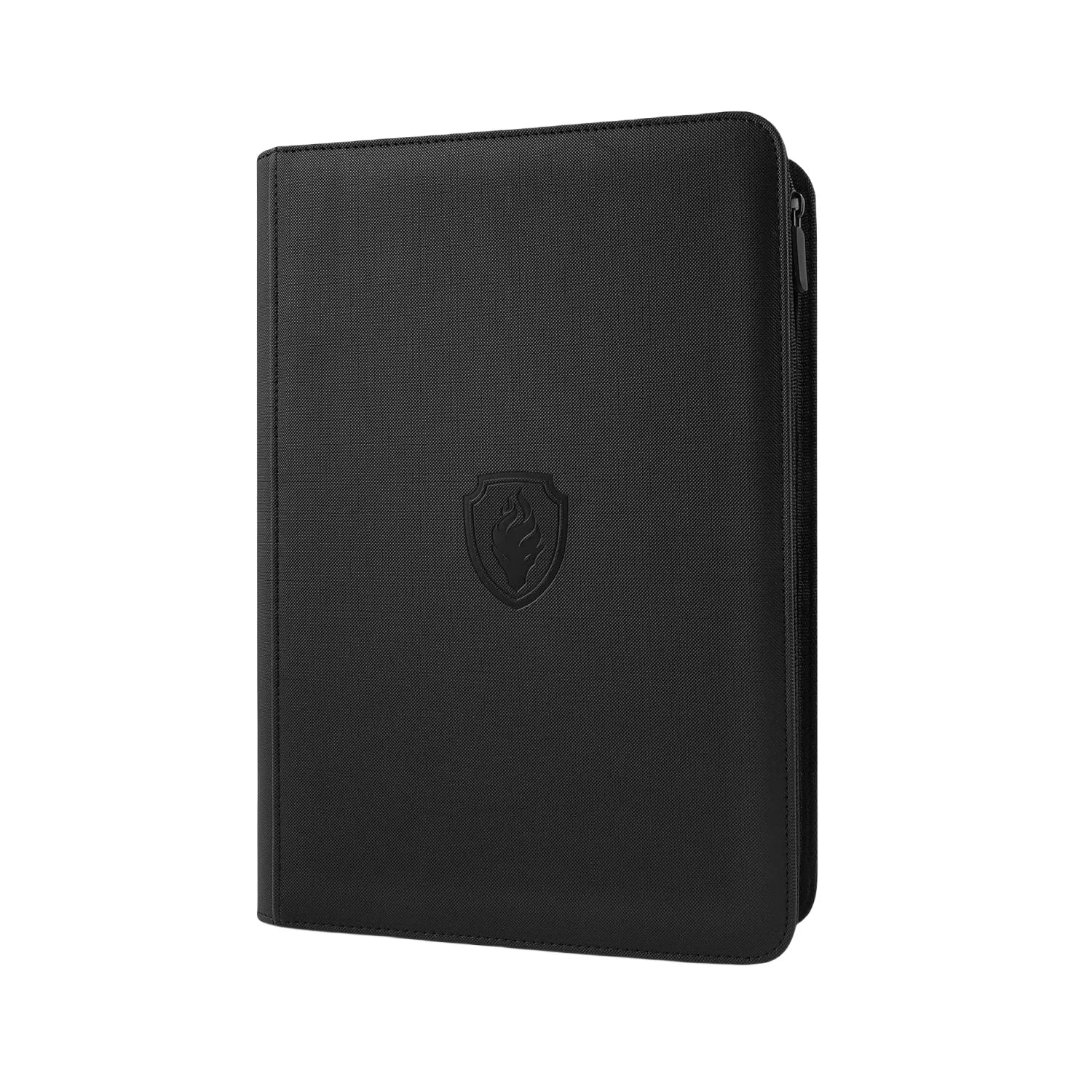 9 Pocket Trading Card Binder, PU Cover Zipper Card Collection Album, Sturdy 360 Side-Loading Card Folder Holder for Game Cards