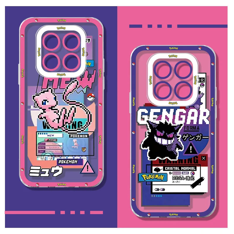 P-Pokemon Pokedex Gengar Case for Xiaomi Redmi 15 15C 14R 14C 13 13C 13X 12 12C 10 10A 10C A5 A4 A3 Pro Turbo 5 Max 4 3 4G 5G
