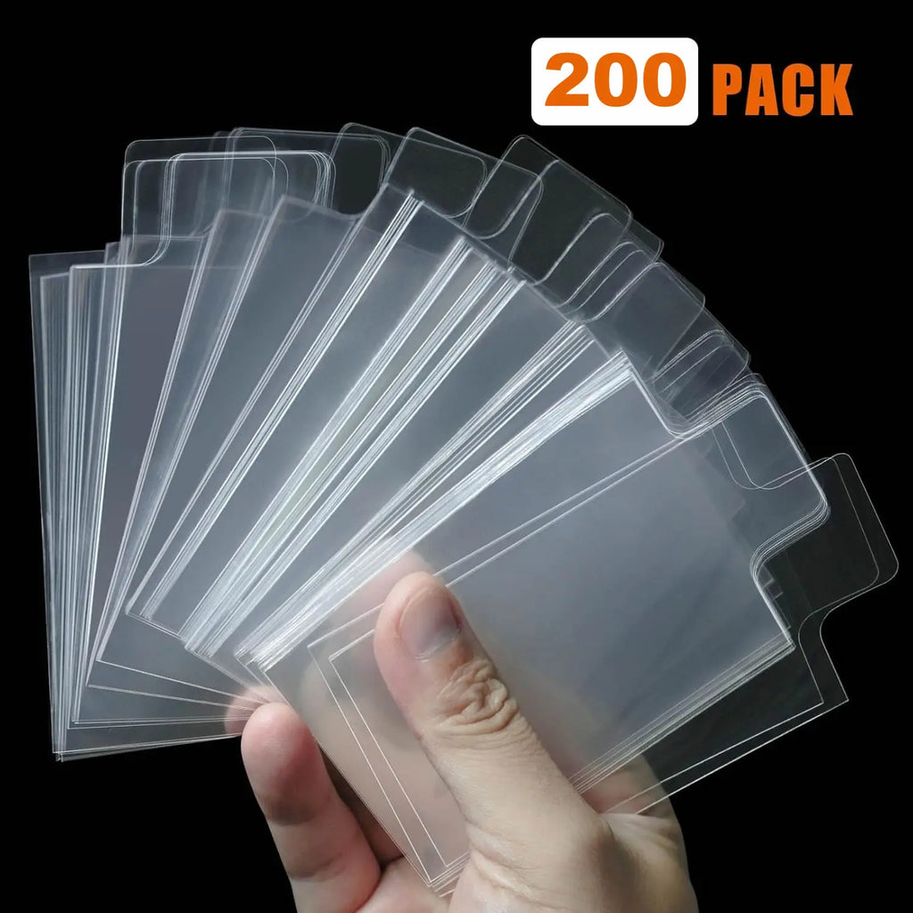 100-1000pcs 65*90mm Raised Type Card Sleeves Fit For Pokemon YuGiOh Game Cards Protector Trading Folder Transparent Case Holder