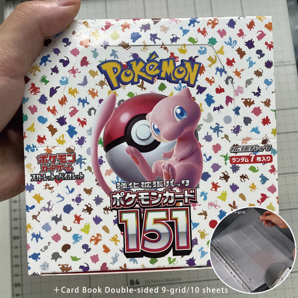 NEW 140pcs/Box Anime Pokemon Japan Version TCG Scarlet Violet 151 Classics Expansion Booster Box Pokemon Trade Card Kid Gifts