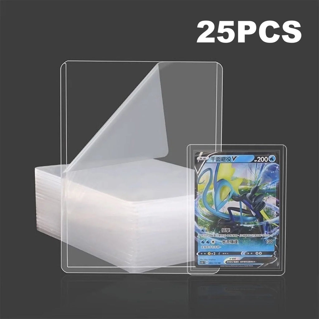 100-1000pcs 65*90mm Raised Type Card Sleeves Fit For Pokemon YuGiOh Game Cards Protector Trading Folder Transparent Case Holder