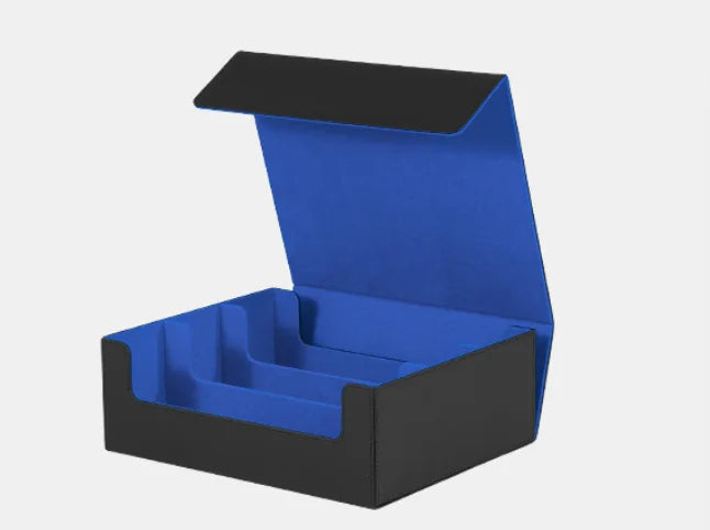 Trading Card Storage Box, Can Hold 1800+ Single Decks Magnetic Closure PU Leather Card Box Fits For TCG  Cards