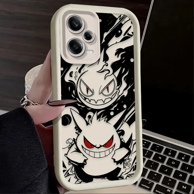 Cartoon Gengar P-Pokemon Case for Xiaomi Redmi Note 13 14 14S 12 11 Pro Plus 5G 12S 11S 10S 10 9 Redmi 14C 13C 12C 12 4G Cover
