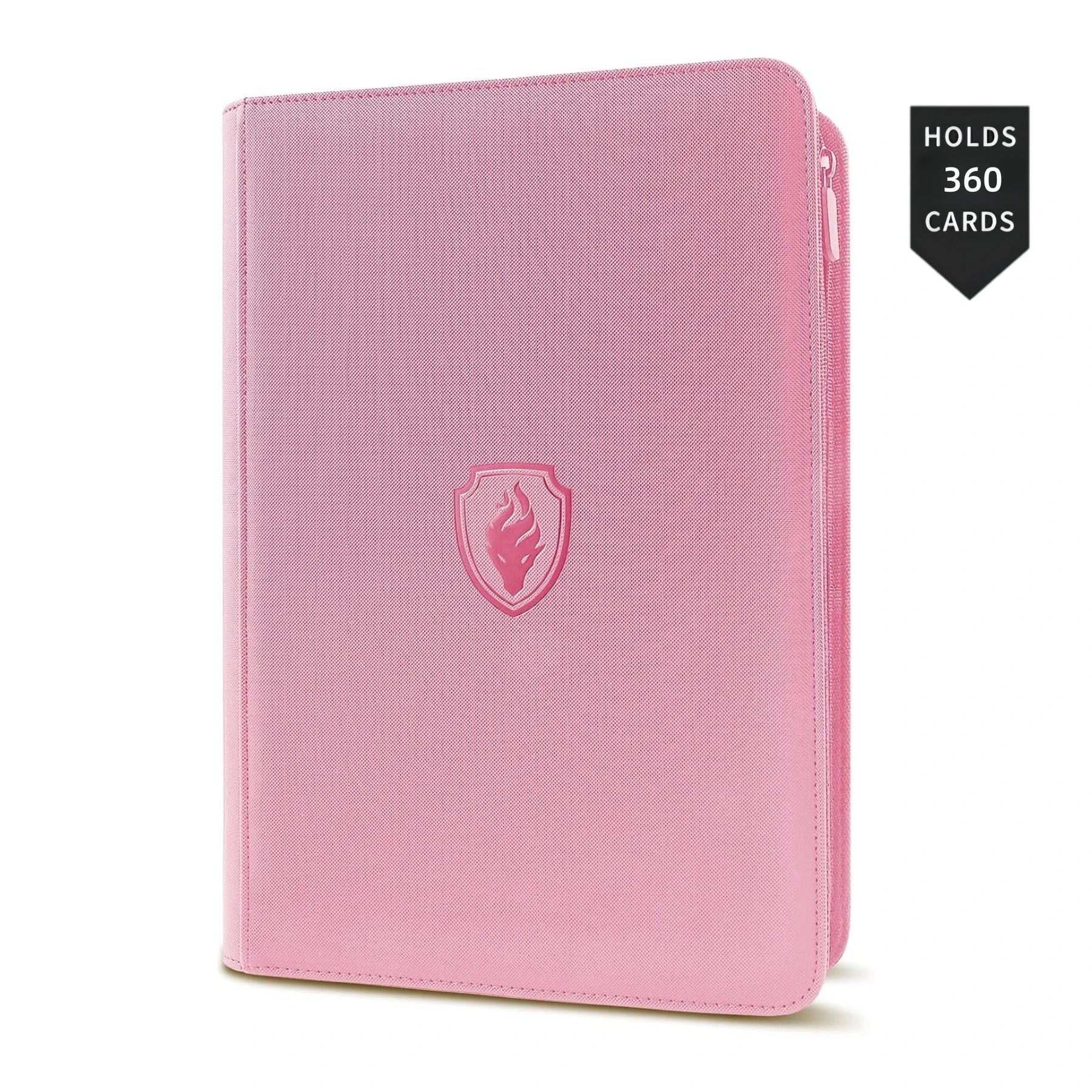 9 Pocket Trading Card Binder, PU Cover Zipper Card Collection Album, Sturdy 360 Side-Loading Card Folder Holder for Game Cards