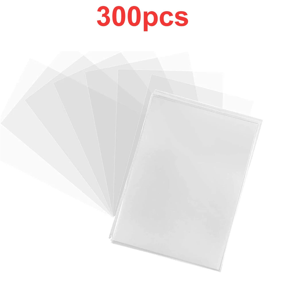 100-1000pcs 65*90mm Raised Type Card Sleeves Fit For Pokemon YuGiOh Game Cards Protector Trading Folder Transparent Case Holder