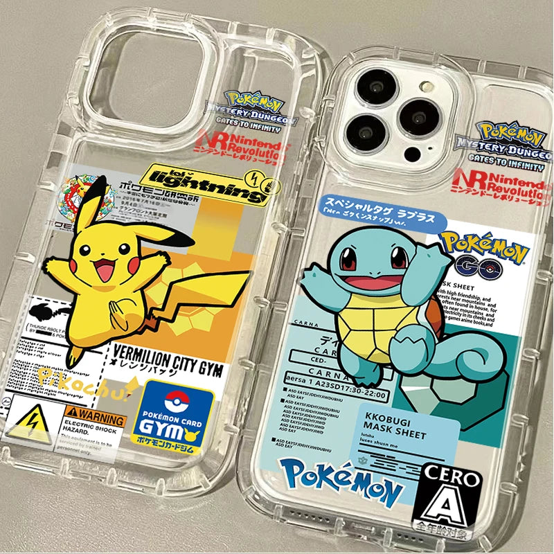 P-Pokemon Cool Pikachu Squirtle Case for Xiaomi Redmi Note 12 13 11 Pro Plus 4G 5G 11S 12S 10 9 8 10S 9S 13C 12C 10C Silicone