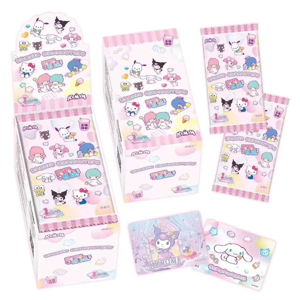 KABAO Original Anime Sanrio Family Kuromi Hello Kitty My Melody Shining Collectible Card Game Trading Card Toys