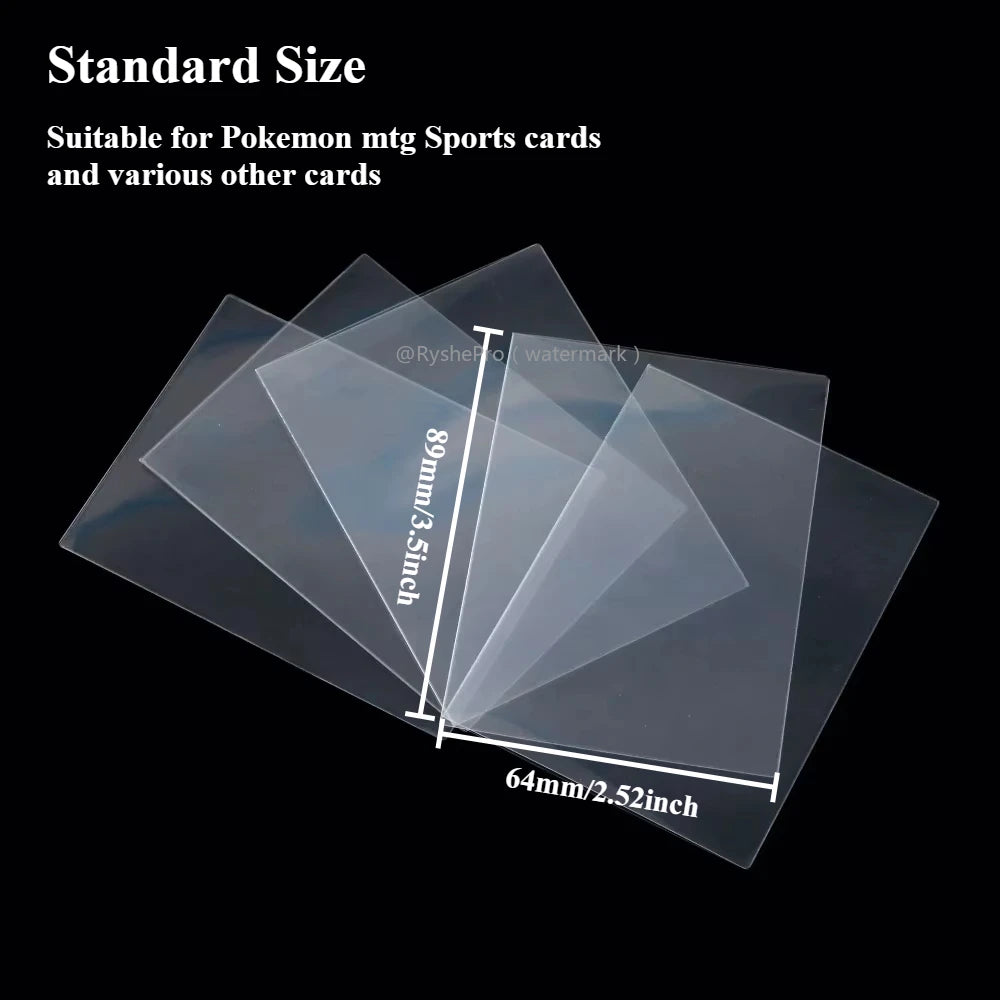 100pcs Clear Card Sleeves for Trading Card Perfect for Double-sleeving and Compatible with Pokemon Mtg Cards Sport Cards