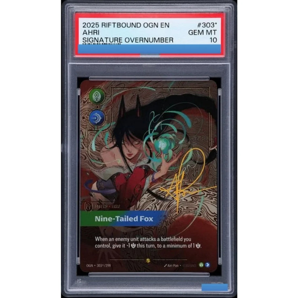 DIY RIFTBOUND LEAGUE OF LEGENDS OGN ORIGINS KAI'SA AHRI SETT SIGNATURE OVERNUMBER Authentication Grading 10 Collection Game Card