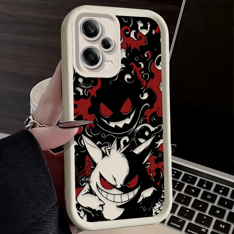 Cartoon Gengar P-Pokemon Case for Xiaomi Redmi Note 13 14 14S 12 11 Pro Plus 5G 12S 11S 10S 10 9 Redmi 14C 13C 12C 12 4G Cover