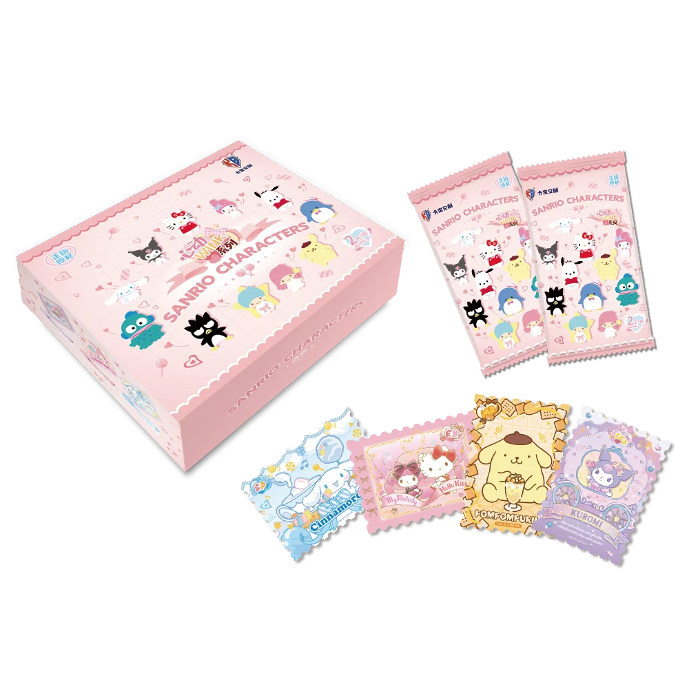 KABAO Original Anime Sanrio Family Kuromi Hello Kitty My Melody Shining Collectible Card Game Trading Card Toys
