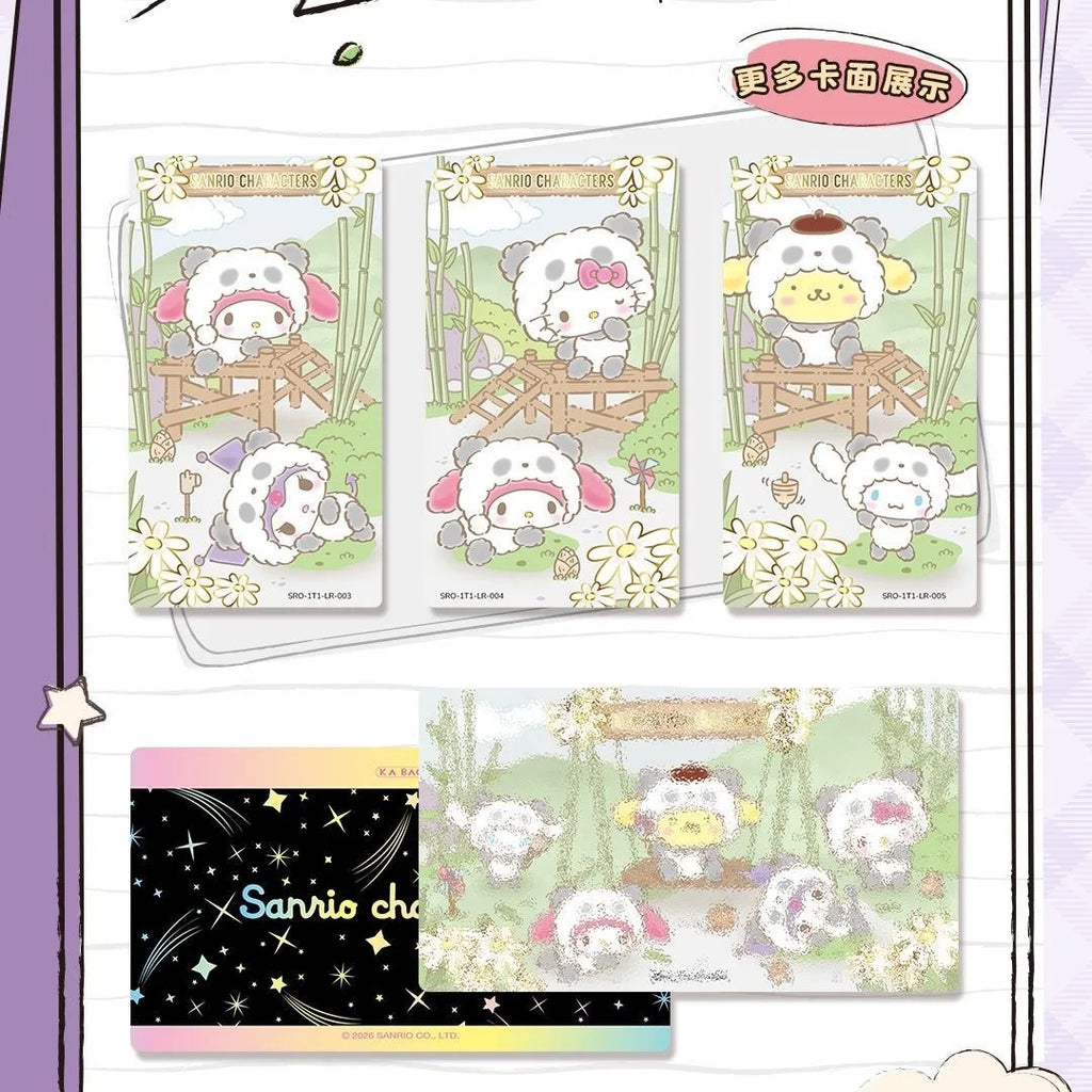 KABAO Original Anime Sanrio Family Kuromi Hello Kitty My Melody Shining Collectible Card Game Trading Card Toys