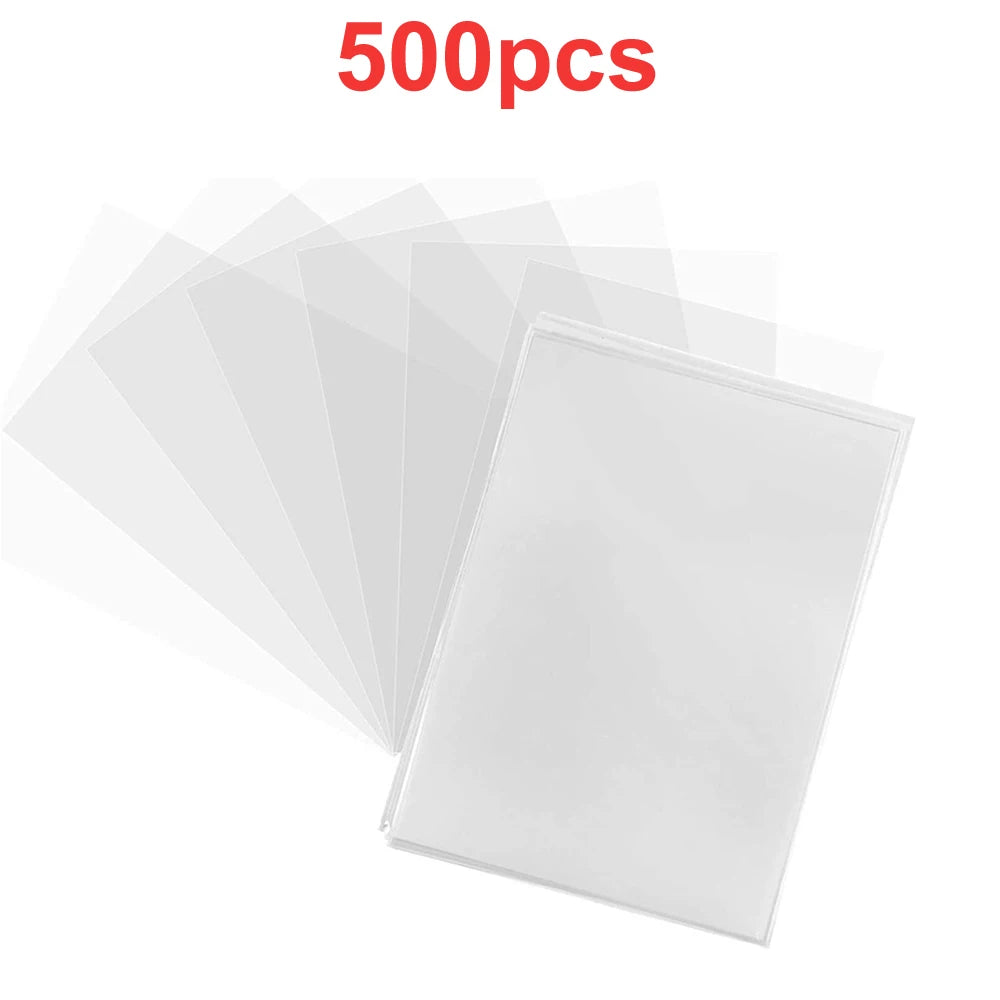 100-1000pcs 65*90mm Raised Type Card Sleeves Fit For Pokemon YuGiOh Game Cards Protector Trading Folder Transparent Case Holder