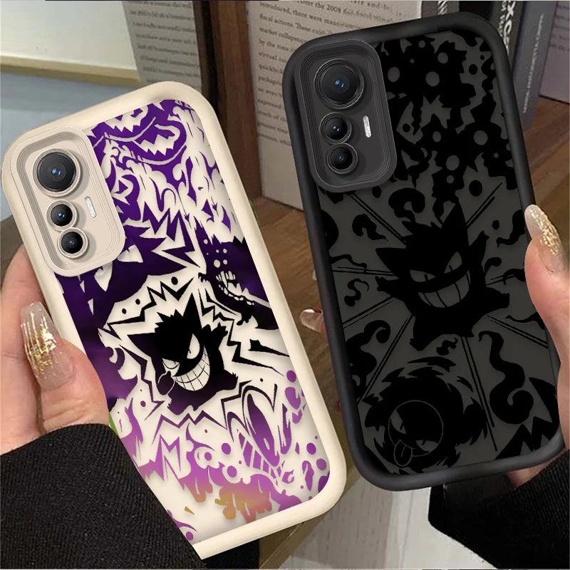 Pokemon Gengar Shockproof Soft Case for Xiaomi Poco X7 X6 X5 X4 GT X3 NFC F7 F6 F5 F4 F3 M5s C65 C75 M6 Pro 4G 5G Printing Cover