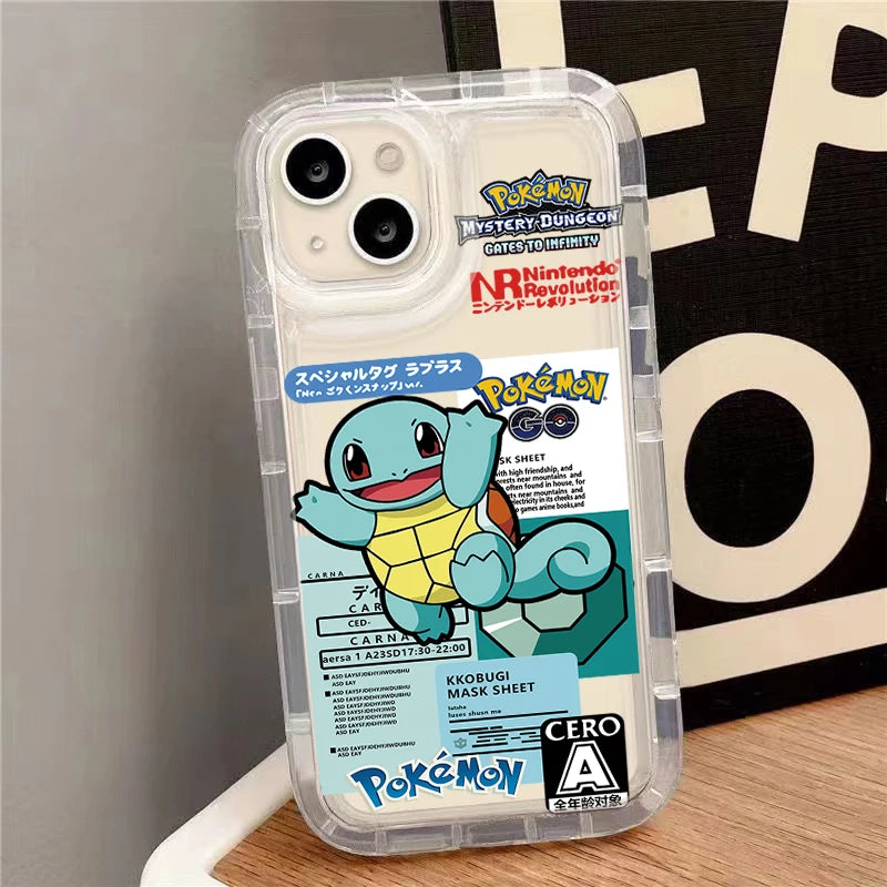 P-Pokemon Cool Pikachu Squirtle Case for Xiaomi Redmi Note 12 13 11 Pro Plus 4G 5G 11S 12S 10 9 8 10S 9S 13C 12C 10C Silicone