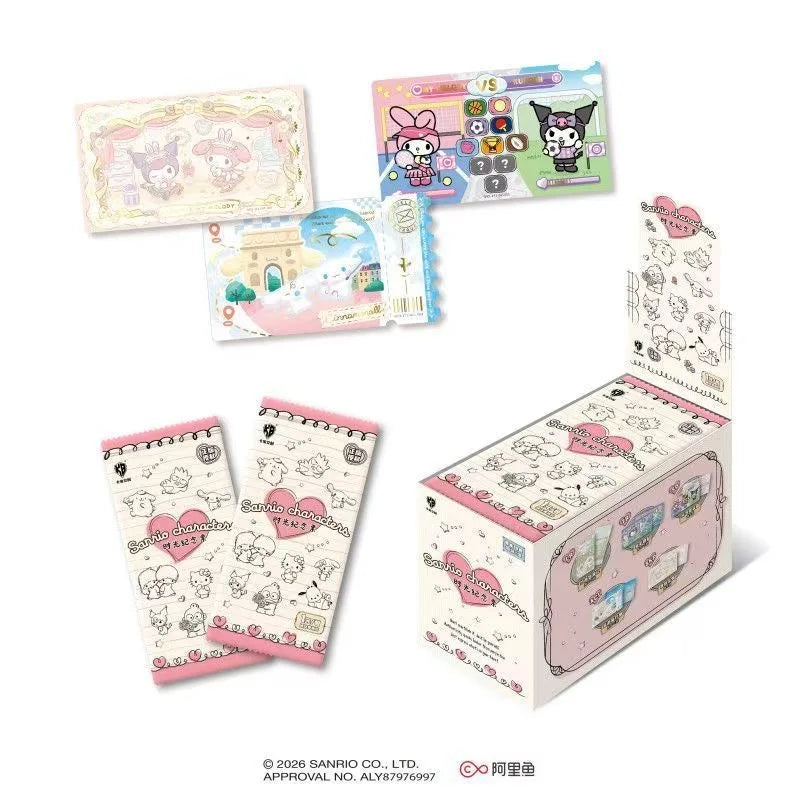 KABAO Original Anime Sanrio Family Kuromi Hello Kitty My Melody Shining Collectible Card Game Trading Card Toys