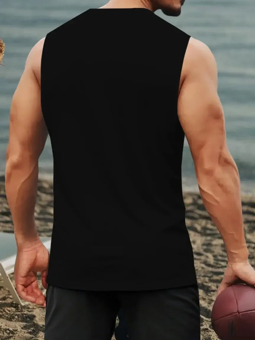 Men's Tank Top Sets 2026 Summer Quick drying Breathable seaside crewneck  Sportswear Old money man oversize running beach