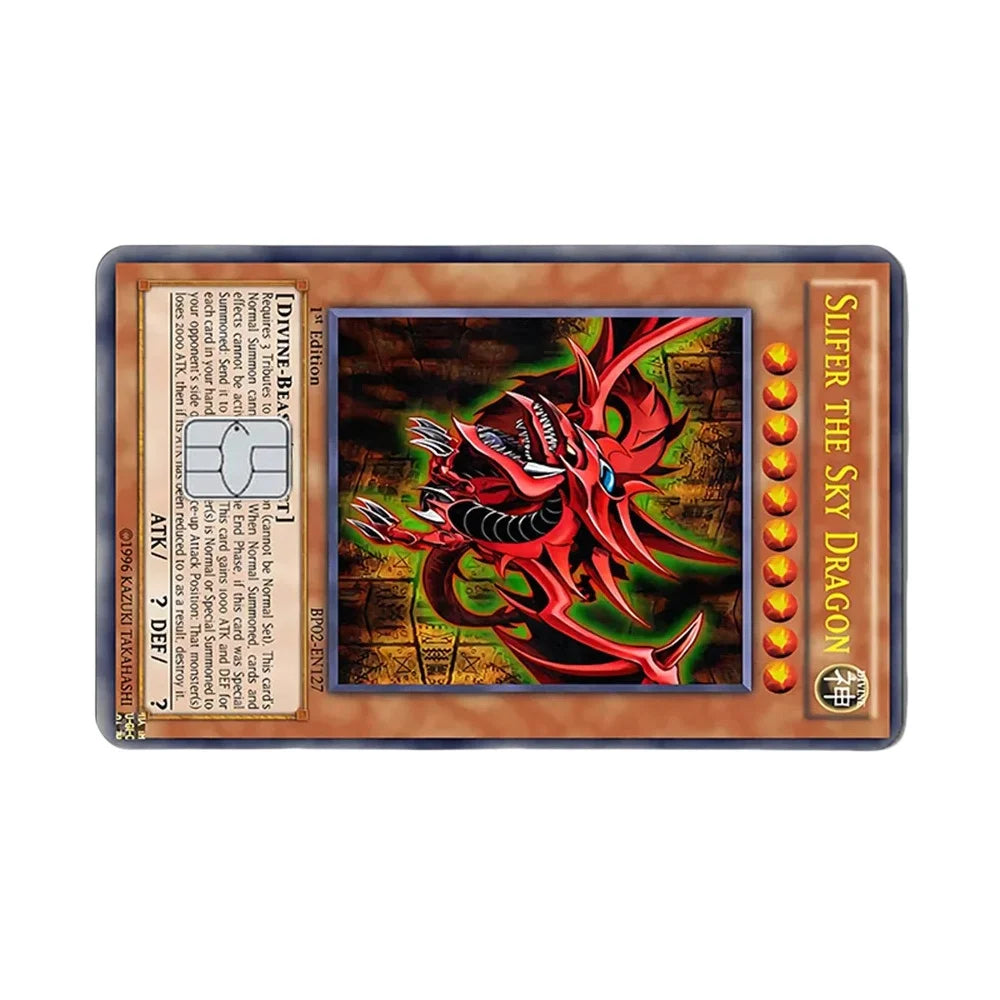 Yu-Gi-Oh! Anime Credit Card Skin Decal No Residue Anti-Scratch Sticker for Credit Debit ATM Card Accessories Toys Gifts