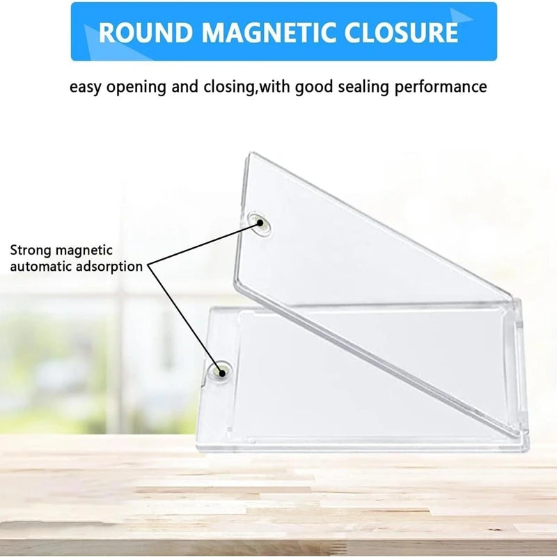35PT Magnetic Card Holder Set Display Case Fit for YuGiOh Pokmon Game Sports Trading Cards Sleeves Hard Acrylic Protector Toy