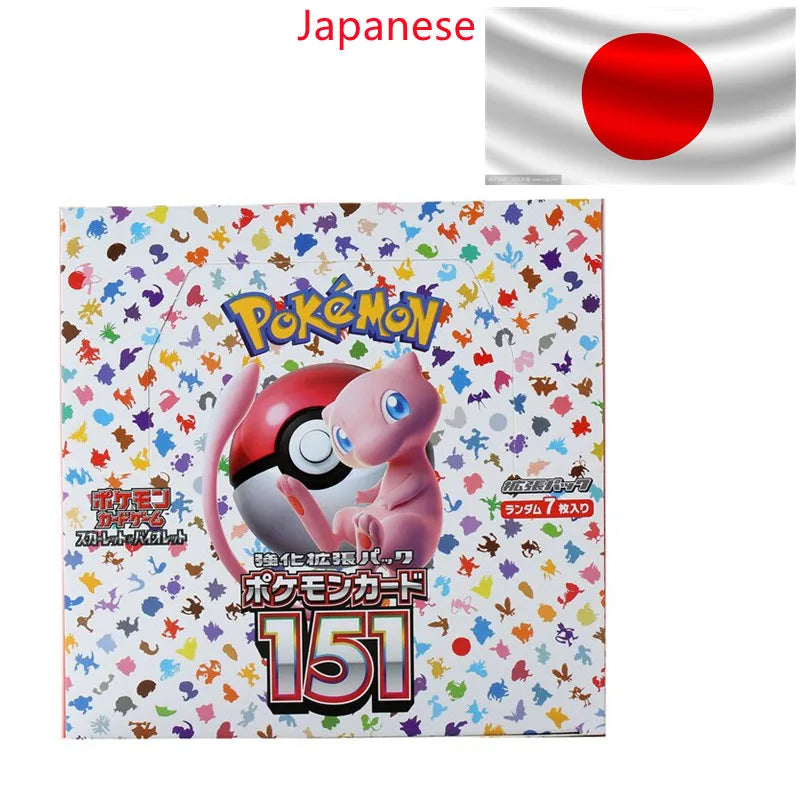 140pcs/Box Pokemon Card Scarlet Violet 151 Japan SV2a Sv11W Zekrom Version TCG Classics Expansion Booster Box Trade Card Gifts
