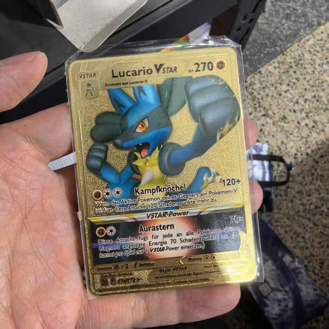 Pokemon Metal Cards in Deutsch Terastal Pikachu Arceus Charizard DIY Trading Flash Card Anime Cartoon Gift