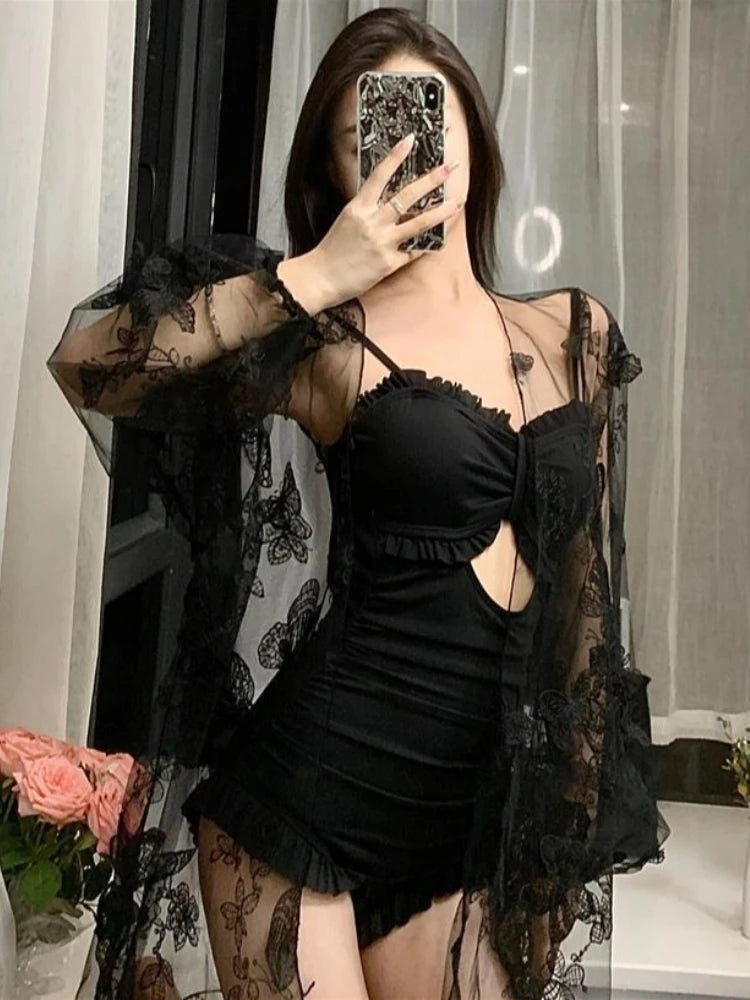 Ladies Romantic Conservative Athletic Swimwear Full Coverage UV Protection Beach Cover Up for Student Girls