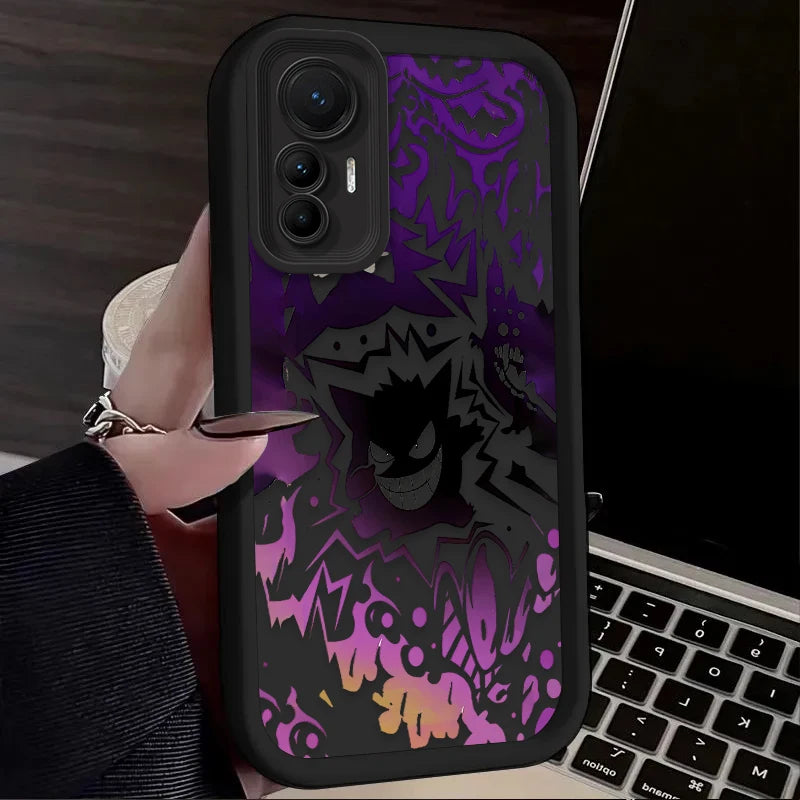 Pokemon Gengar Shockproof Soft Case for Xiaomi Poco X7 X6 X5 X4 GT X3 NFC F7 F6 F5 F4 F3 M5s C65 C75 M6 Pro 4G 5G Printing Cover
