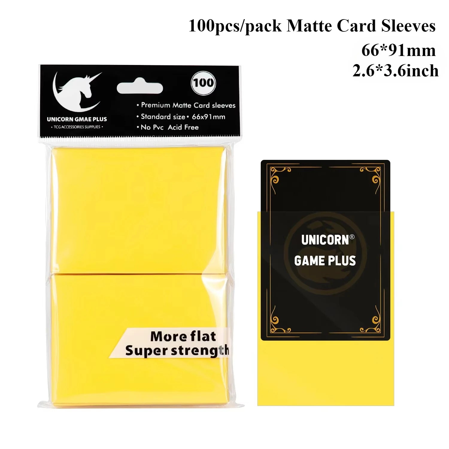 100PCS 66x91mm Matte Standard Size Card Sleeves TCG Trading Cards Protector For Tarot Shield Board Games Magical Cover PKM