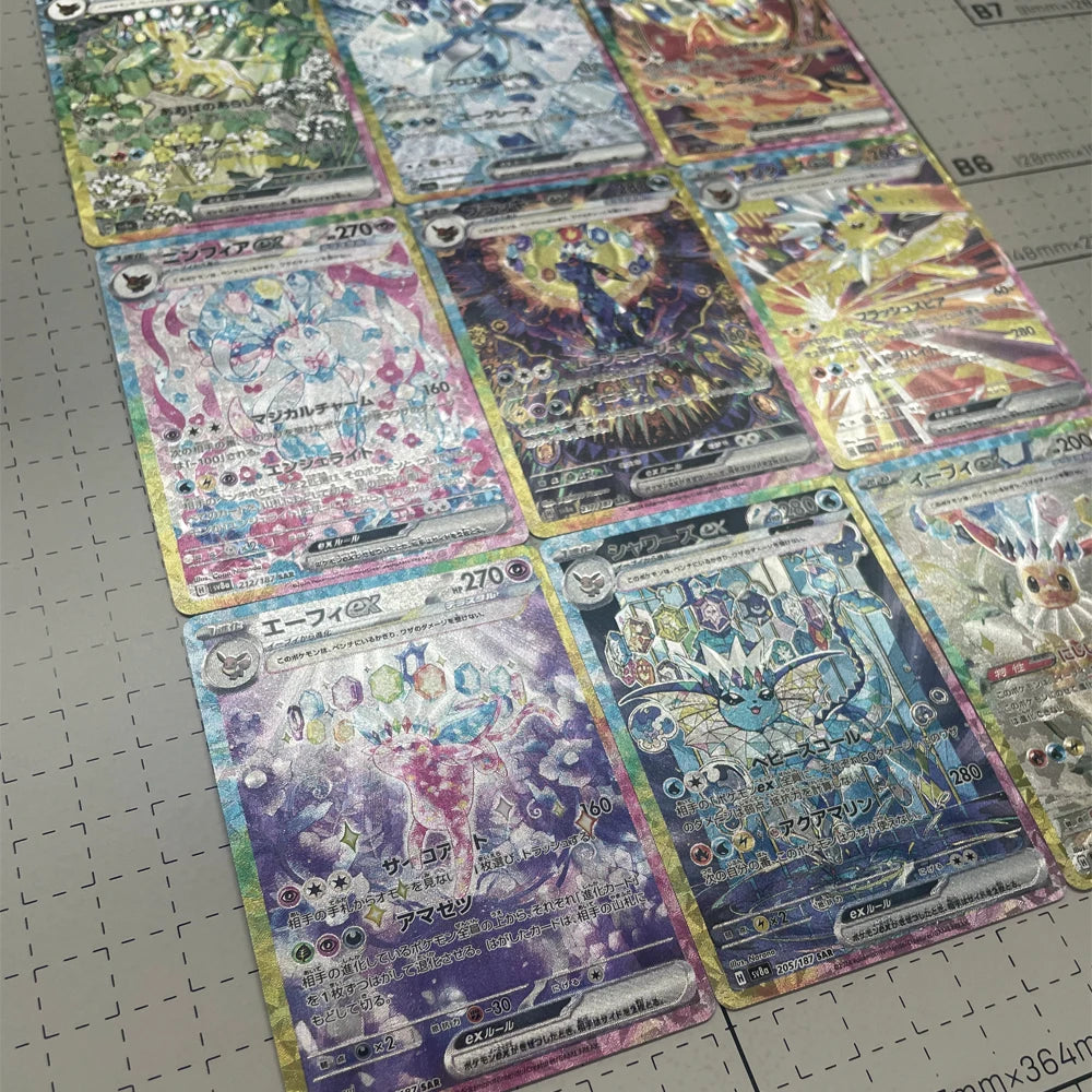 Anime Eeveelution Card Sv8 Eevee Umbreon Sylveon Leafeon Vaporeon  151 High Quality Trading PTCG Hobby Collectible Card Gift