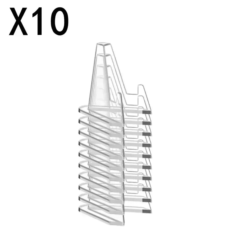 Triangular Card Display Stand 30 Pack – Mini Acrylic Idol Photo Picture Holder, Rack for Coin & Sports Trading Cards