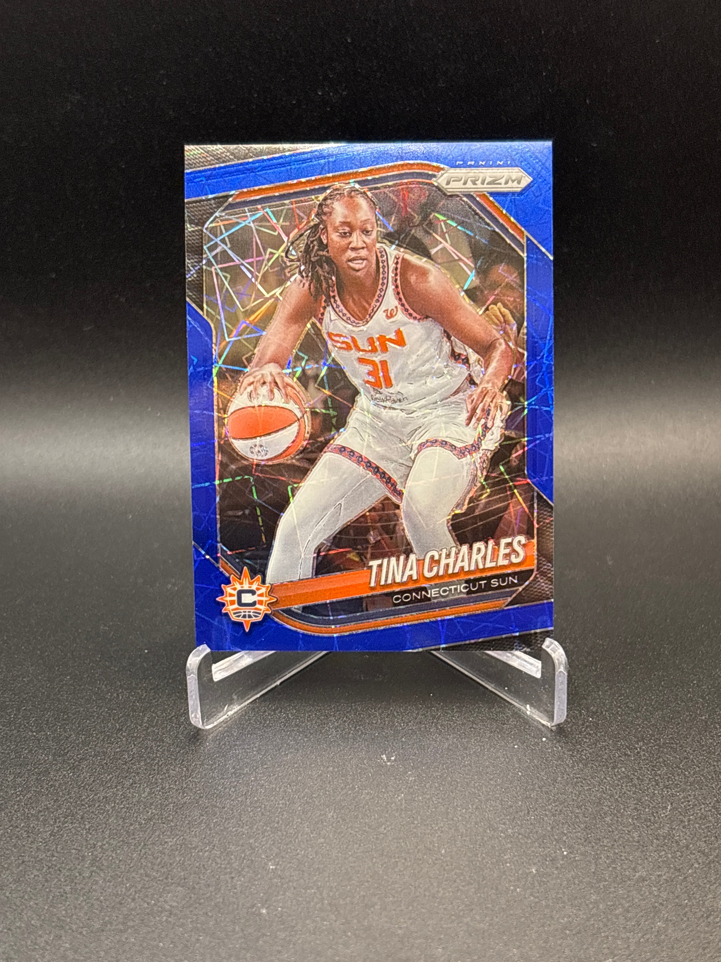 2025 Panini Prizm WNBA Tina Charles Blue Velocity #3 Connecticut Sun